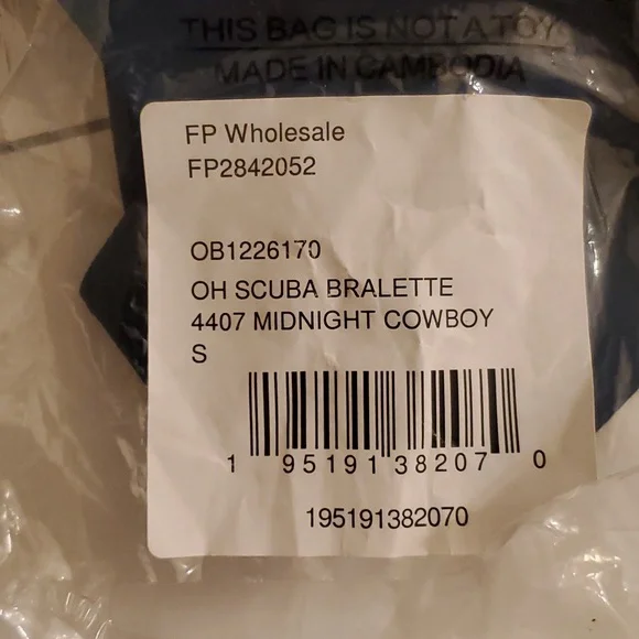 🤩New with tags Free people OH Scuba Midnight cowboy bralette size small - Picture 9 of 13